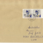 Berlin - 2x80 Pfg. Wohlfahrt/Telefonbau, Drucksache (>50g) i.d. CSSR, Berlin -