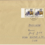 Berlin - 2x80 Pfg. Wohlfahrt/Postkutsche, Drucksache (>50g) i.d. CSSR, Berlin -