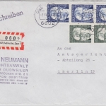 BRD - 3x50+2x20 Pfg. Heinamann, Einschreibebrief Dudweiler - Berlin 1974