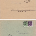 Berlin - Schwarzaufdruck 24 Pfg. Fernbrief, 10+6 Pfg. Ortsbrief 1949 - 2 Belege