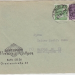 Berlin - Schwarzaufdruck 24 Pfg. Fernbrief, 10+6 Pfg. Ortsbrief 1949 - 2 Belege