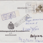 BRD - 30 Pfg. Archäologie, Drucksache n. BELGIEN, Kronach - Temse 1976 - Retour