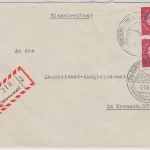 BRD - Dürrenwaid ü. Kronach, Handwerbestpl. a. Einschreibebrief n. Kronach 1961