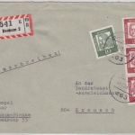 BRD - 463 Bochum 2, Einschreibebrief n. Kronach 1963