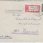 BRD - 746 Balingen, Einschreibebrief n. Kronach 1963