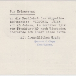 BRD - 40 J. Postfahrt Zeppelin Victoria Luise, Sonderkarte Frankfurt a.M. -