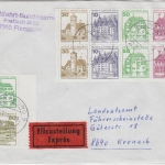 Berlin - B&S Heftchenblatt 20 u.a., EilBrief Flensburg - Kronach 1984
