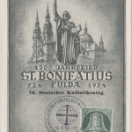 BRD - 1200 J. St. Bonifatius Fulda 76. Dt. Katholikentag Sonderkarte SST 1954