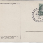 BRD - Fulda 76. Dt. Katholikentag Sonderkarte m. SST 1954