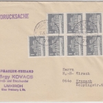 Berlin - 7x1 Pfg. Brandenburger Tor, Drucksache Freiburg - Kronach 1962