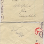 Niederlande - 20+12 1/2 C. Taube, Expressbrief Schiedam - Gera 1941, OKW-Zensur-
