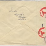 Niederlande - 20+12 1/2 C. Taube, Expressbrief Schiedam - Gera 1941, OKW-Zensur-