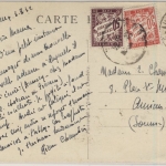 Frankreich - 30+50 C. Portomarke (Nachporto), Karte Beaufort - Amiens 1932