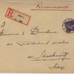 Frankreich - 35 C. Säerin, Einschreibebrief Metz 1 - Straßburg 1919