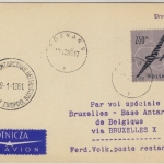 Polen - 2,50 Zl. Segelflug-Meisterschaften, Lupo-Karte Poznan - Brüssel - Base