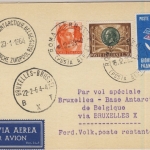 Italien - 15 L. Tag d. Briefmarke u.a., Lupo-Karte Rom - Brüssel - Base