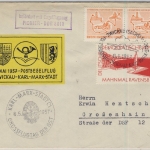 DDR - Postsegelflug Zwickau-Karl-Marx-Stadt 1957, Brief m. Vignette+ SST Zwickau
