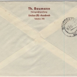 BRD - 60 Pfg. AFS Holz Baumann, illustr. Einschreibebrief Lindau Stuttgart 1952