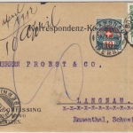 Österreich - 5 H. FJ Karte Nachporto i.d. SCHWEIZ Bozen - Langnau 1912