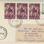 Belgien - 3x2 F. Tuberkulose u.a., Brief Base Antarctique de Belgique 1965