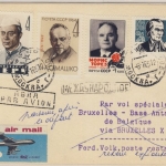 Sowjetunion - 4 Kop. Donelaitis u.a., Lupo-Karte Moskau - Base Antarctique de