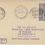 CSSR - 0,40 K. Weltraumforschung, Lupo-Karte Prag - Base Roi Baudouin 1966