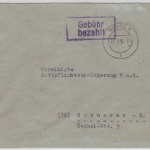 All.Bes. - Gebühr bezahlt, viol. Ra2 a. Brief Neuss 1 - Hannover 1946