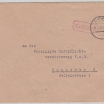 All.Bes. - Gebühr bezahlt, roter Ra1, Brief Buchloe - Hannover 1946
