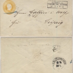 Preussen - 3 Sgr. Fr. Wilhelm IV., GA-Umschlag Ra2 Breslau Niederschl. Bahnh. n.