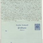 DR - 2/2 Pfg. Krone/Adler Antwort-GA+Zusatz, Breslau - Harthausen 1900, A-Teil