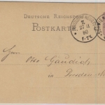 DR - Schwientochlowitz K1 5 Pfg. Ganzsache n. Dresden 1880