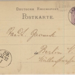 DR - Zaborze 1886 K1 5 Pfg. Ganzsache m. Privat-Zudruck n. Berlin