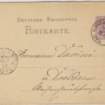 DR - Stadt Königshütte 1879 K1 5 Pfg. Ganzsache n. Dresden