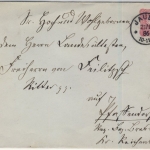DR - 10 Pfg. Ganzsache Brief K1 Jauer - Paffendorf 1886, ohne Inhalt
