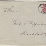 DR - Pontwitz 1889 nachverwendeter Preussen-K2 10 Pfg. Ganzsache n. Frankfurt/O.