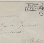 DR - Cudowa Reg.Bez. Breslau 1890 Ra3 a. 10 Pfg. GA-Umschlag n. Berlin