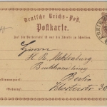 DR - 1/2 Gr. Brustschild Ganzsache K2 Freienwalde a/O - Berlin 1873