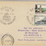 DDR - 15+20 Pfg. Naturschutz, Karte SST Berlin - Brüssel - Base Antarctique de