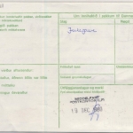 Dänemark/Färöer - 2x500 Ö. Freimarken, Wertpaketkarte(?) Torshavn - Aalborg 1980