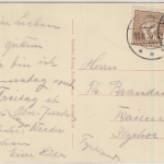 Dänemark - 2x10 Ö. Tausen, AK (Postamt Haderslev) Over Jerstal - Itzehoe 1936