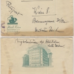 Schweden - 2x20 Ö. König Gustav, Zensurbrief (Hotel !) Stockholm - Wien 1940
