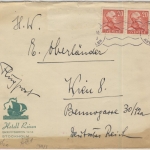 Schweden - 2x20 Ö. König Gustav, Zensurbrief (Hotel !) Stockholm - Wien 1940