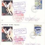 Schweden - Nobelpreisträger 1989, Satz a. 4 Erstflugkarten Stockholm - Berlin