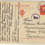 Schweden - 20 Ö. König Gustav, GA-Karte Stora Essingen - Bonn 1943