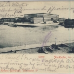 Schweden - 10 Ö König Oscar Karte Stockholm Schiffspost Trelleborg-Sassnitz 1903