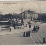 Schweden - 2x1+2x2+4 Ö. Ziffern, AK (Kungsportsbron) Göteborg - Berlin 1908