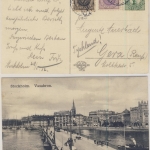 Schweden - 4 Ö. Wappen u.a., AK (Vasabron) Stockholm - Gera 1912