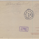 Schweden - 15 Ö. König Gustav, GA-Kartenbrief Upsala 1948, Nachporto