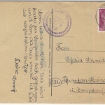 DR - (12b) Innsbruck Postleitgebietszahl Karte n. Pfronten 10.3.45