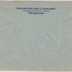 Saaland - 20 Fr. AFS "Röchlingwerke", Brief Völklingen 1958 - ohne Inhalt